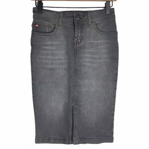 MAKERS OF TRUE ORIGINALS Pencil Skirt Denim Skinny Slim Stretch Grey Size 25
